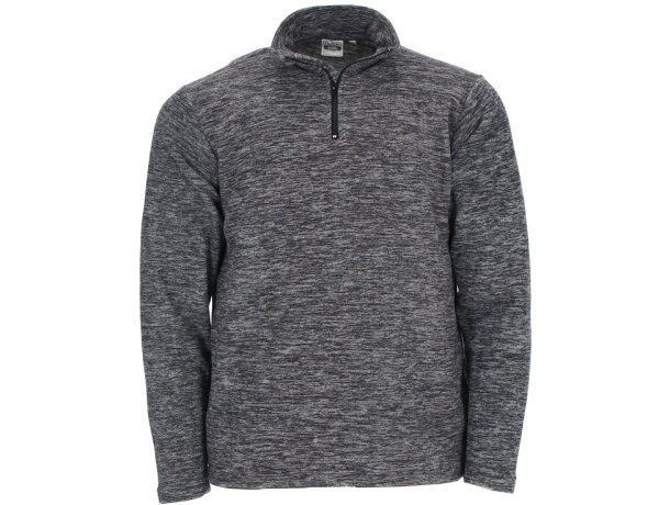 Jersey polar Idaho de poliéster con cuello alto y media cremallera detalle 2