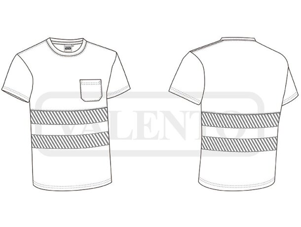 Camiseta alta visibilidad Wexford con cintas reflectantes detalle 1