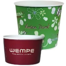 Tarrina cartón kraft Kawayan para helados sostenible