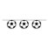 Banderines con forma de pelotas de fútbol