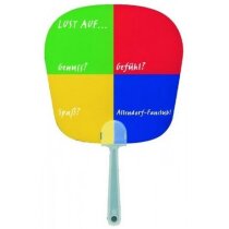 Pai pai de cartón y mango de plástico personalizado Pai pai de cartón y mango de plástico personalizado