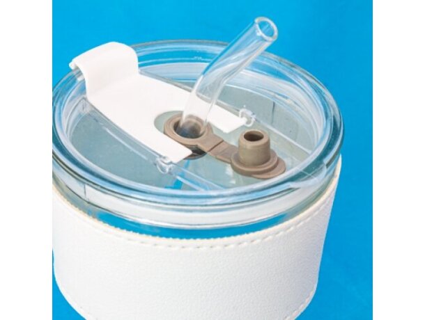 Vaso cristal 330ml con pajita reutilizable Delicatessen detalle 3