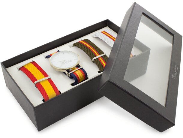 Set de reloj y correas España personalizado Set de reloj y correas España personalizado