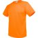 Camiseta Runner adulto poliéster técnico transpirable Naranja