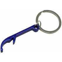 Llavero de aluminio con abridor barato azul Llavero de aluminio con abridor barato azul