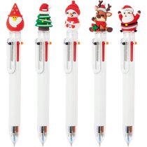 Set bolígrafos navideños Yuki multicolor ABS