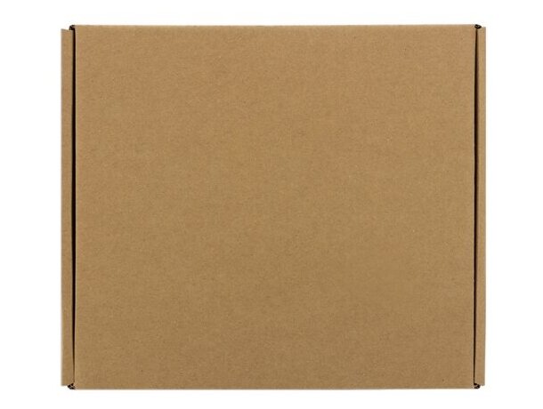 Caja de presentación cartón corrugado Qara kraft y negro Natural Kraft detalle 1