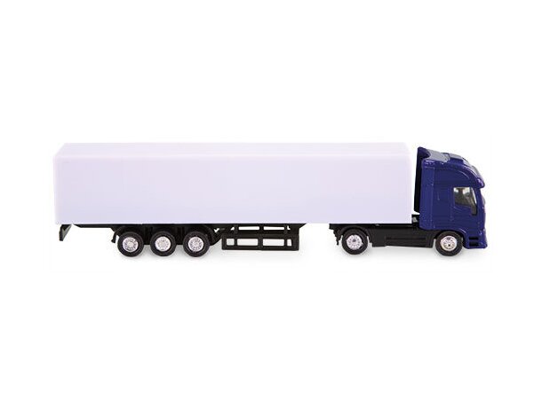 Camión tráiler de juguete azul