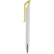 Bolígrafo con clip muy original personalizado amarillo