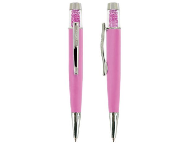 Boligrafo joya con estuche yjoyero pierre cardin rosa