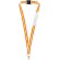 Lanyard bandera ancha Policia poliéster con cierre seguridad Blanco