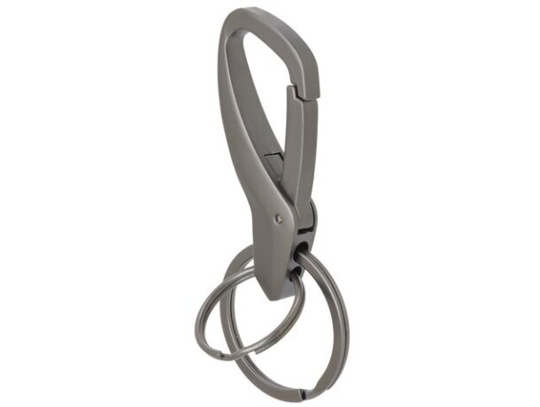 Llavero mosquetón Adaman en metal con grabación personalizable Negro detalle 9