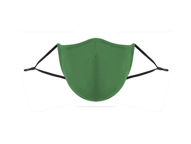 Mascarilla de tela personalizada con filtro de 3 capas verde