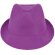 Sombrero con ala irregular lila