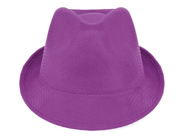 Sombrero con ala irregular lila