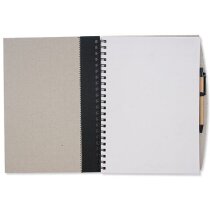 Libreta A4 en cartón reciclado con boligrafo azul original