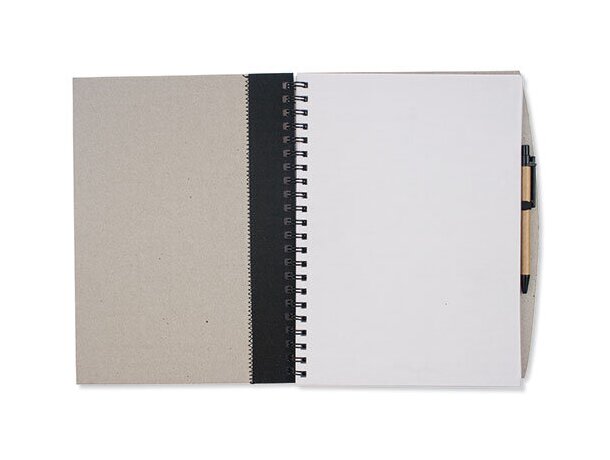 Libreta a4 en cartón ecológico con boligrafo negro