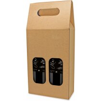 Caja carton ventana 2 botellas Treviso personalizada