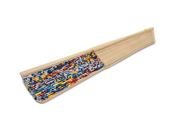 Abanico Alhambra de poliéster y madera personalizable detalle 2