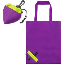 Bolsa plegable berenjena morada poliéster 210d