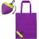 Bolsa plegable berenjena morada poliéster 210d sin color