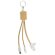 Cargador llavero Nabir corcho triple conector USB sin color