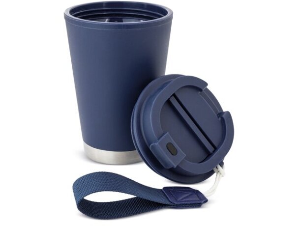 Vaso térmico hermético Tulcán 380ml con cinta de transporte Azul marino detalle 21
