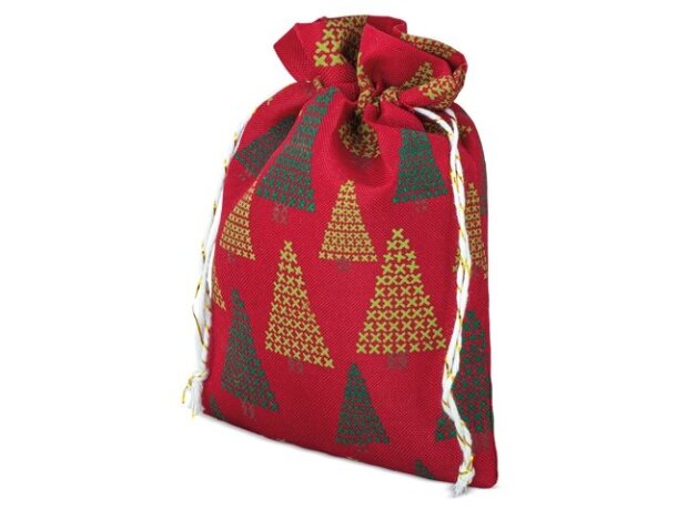 Bolsa regalo navideña Sherwood en poliéster con estampación DTF detalle 2
