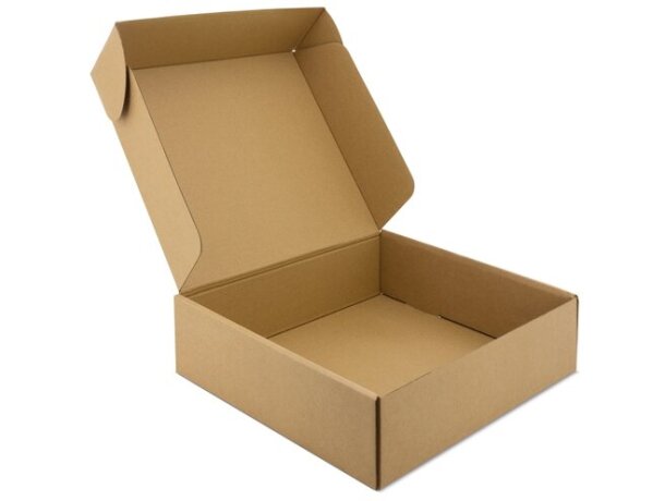 Caja presentación cartón corrugado Zaris 30x27x9 cm Natural Kraft detalle 3