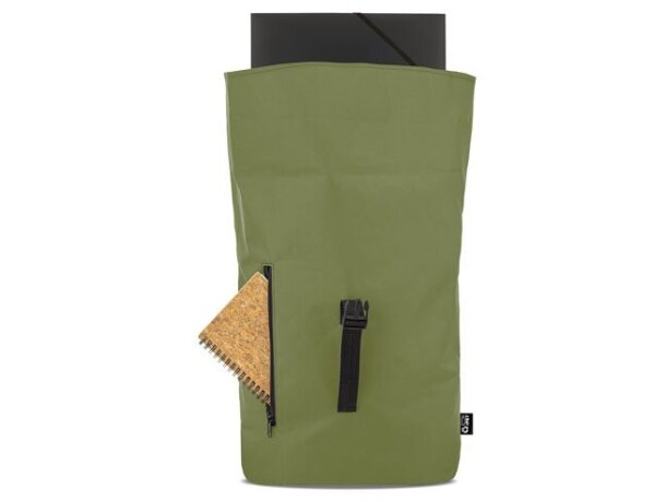 Mochila Benett RPET reciclado de gran capacidad Verde detalle 16