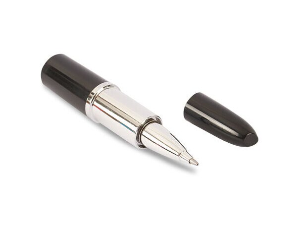 Bolígrafo con forma de pintalabios personalizado negro