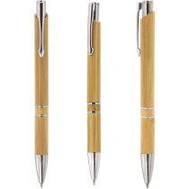 Bolígrafo Autobambú automático bambú natural promocionales clic