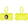 Porta bolsas para mascotas en forma de hueso amarillo fluorescente