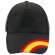 Gorra sencilla d e5 paneles con detalles de la bandera negro