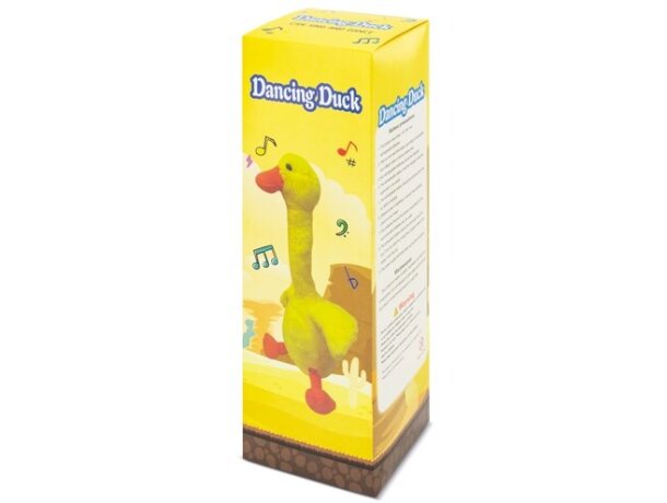 Pato bailarín Duky con grabación de voz y luces LED detalle 2