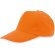 Gorra de 5 paneles en algodón grueso naranja