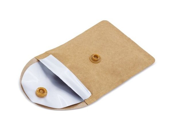 Cenicero portátil Krafy papel kraft con interior aluminio detalle 3