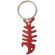 Llavero raspa de pescado de aluminio personalizado rojo