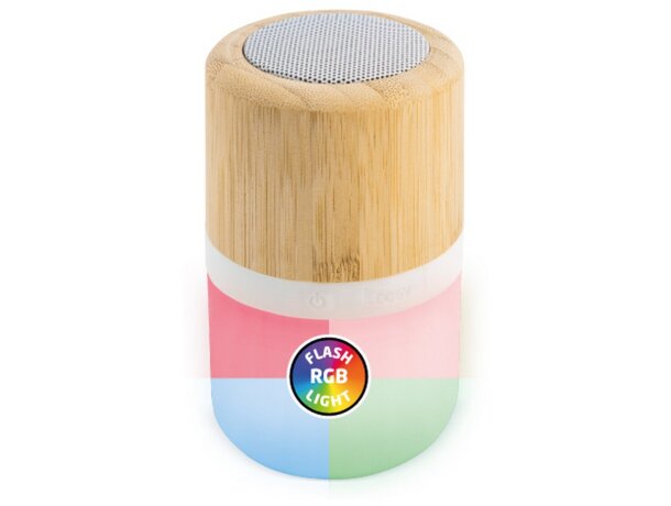 Altavoz luminoso de bambú Turín