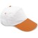Gorra de algodón bicolor con 5 Paneles naranja