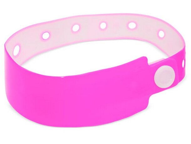 Pulsera registro fluorescente Festival rosa