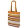 Bolsa de algodón reciclado Trinity con rayas de colores Naranja detalle 10