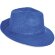 Sombrero de ala ancha blanco azul royal