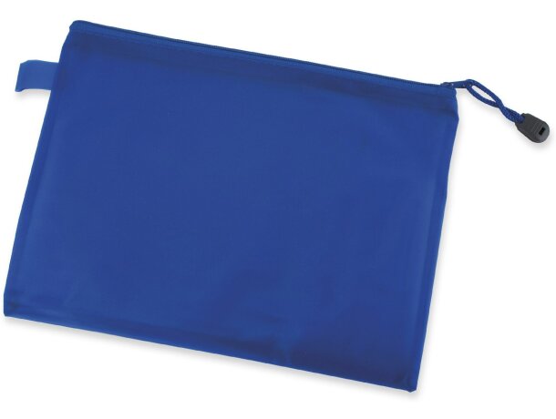 Bolsa de pvc con cierre de cremallera azul