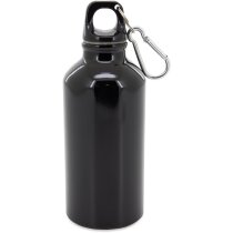 Bidón Cool de aluminio con mosquetón azul mate