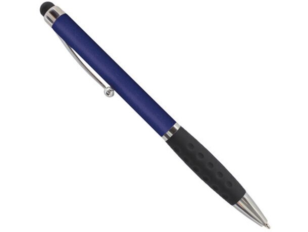Bolígrafo puntero de plástico con agarre azul