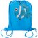 Mochila con cuerdas publicitaria poliéster 190T pez infantil plegable