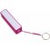 powerbank de plastico de 2000 mah con llavero personalizado fucsia