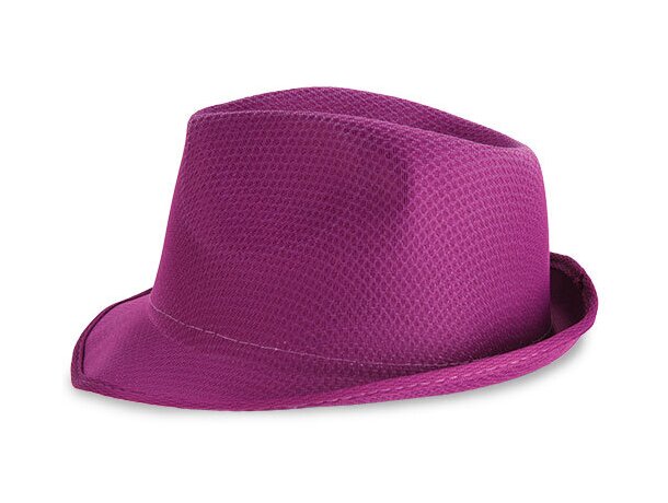 Sombrero con ala irregular lila