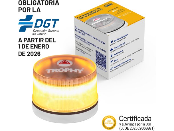 Luz de emergencia V16 homologada con geolocalización IoT detalle 1